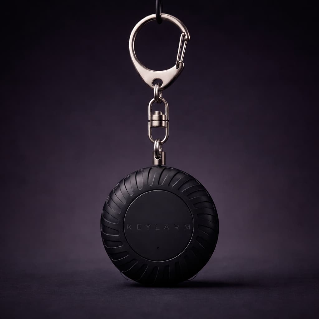 KEYLARM personal safety alarm in Stealth Black
