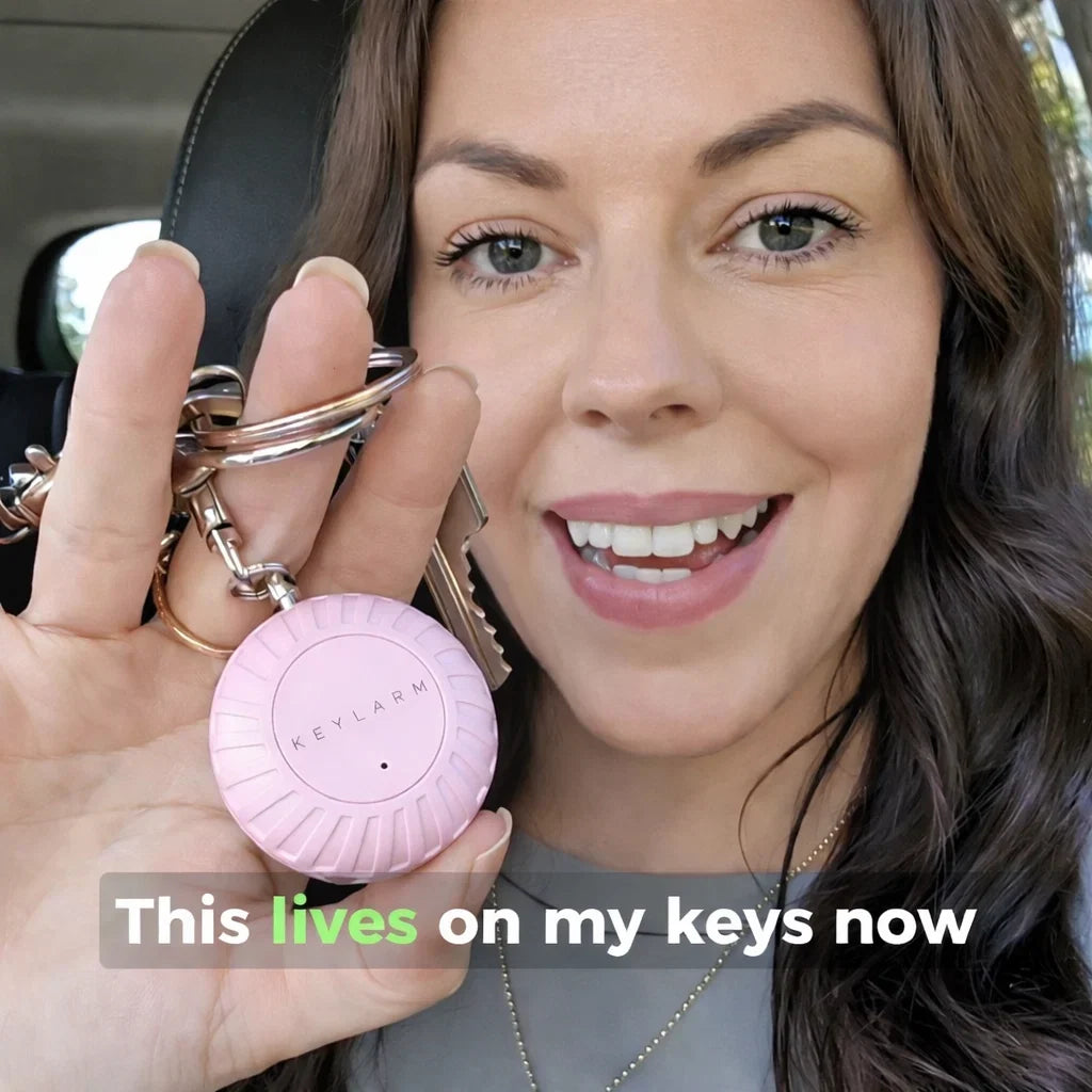 KEYLARM Personal Safety Alarm + LED Light - Be Heard. Be Seen.  Be Safe.