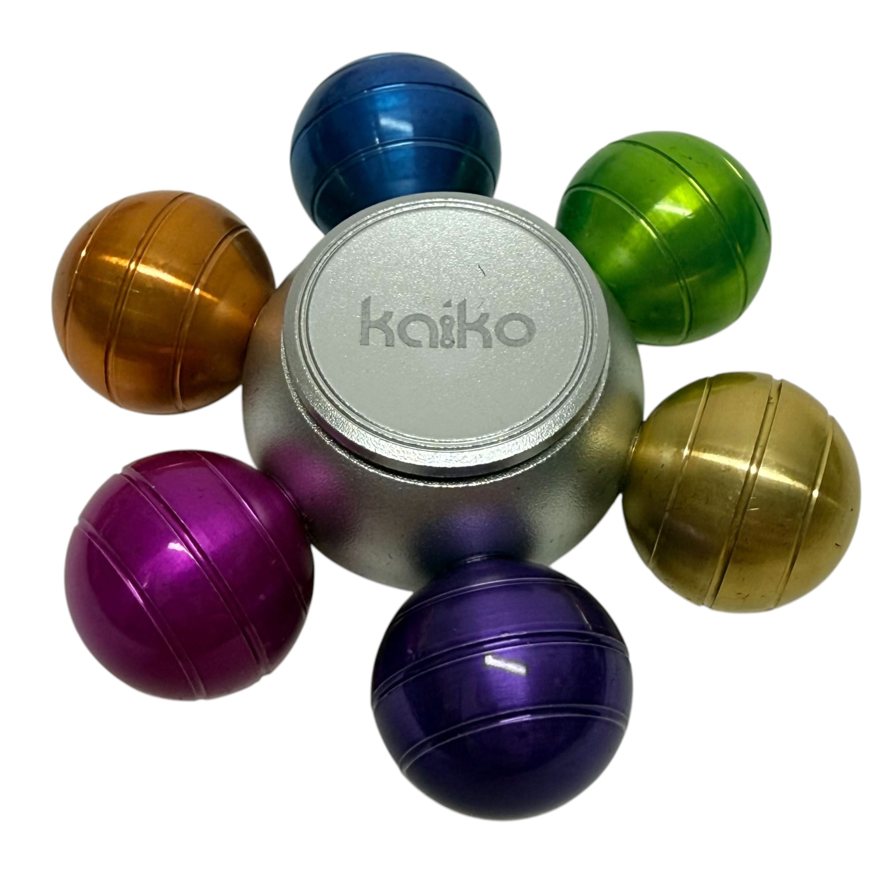 Mobi Spinner fully assembled with six vibrant removable coloured spheres