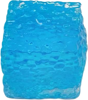 Blue textured Epic Squish Moon Cube