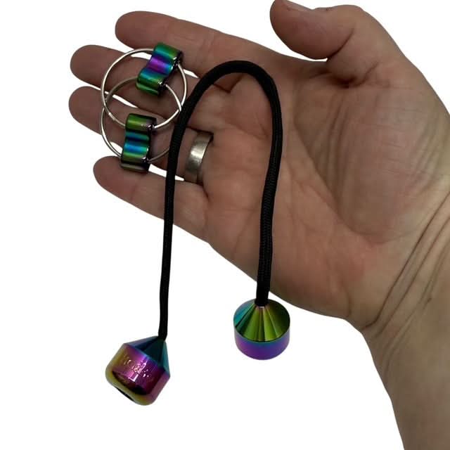 Skill Trick Set - Metal Oil Slick Begleri & Luxe Loop Fidget Set