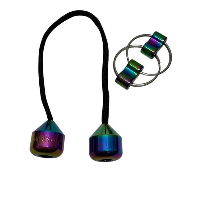 Skill Trick Set - Metal Oil Slick Begleri & Luxe Loop Fidget Set