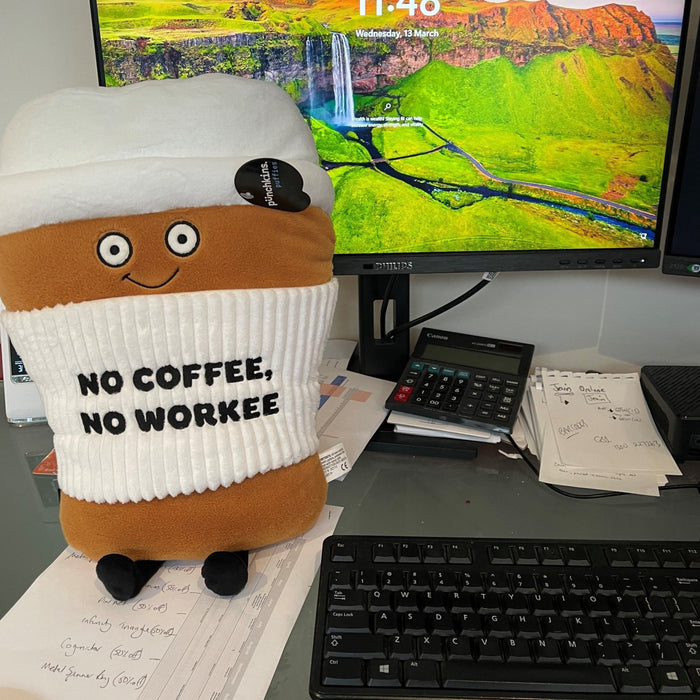 "No Coffee No Workee" Oversized Plush Squishy