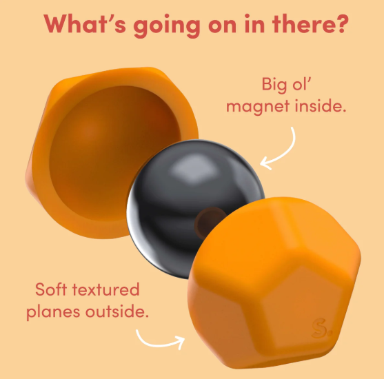 Orange Planes Speks Odds Silicone Magnets
