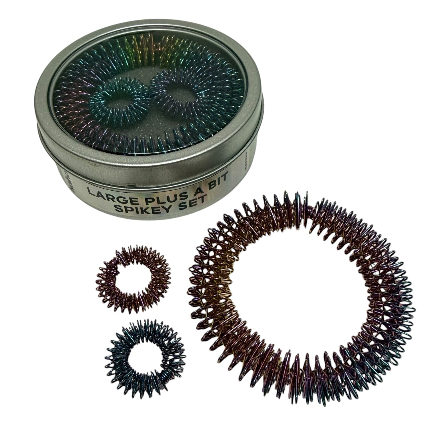 Oil Slick Wrist and Finger Spikey Set - Large Plus a Bit set with wrist and finger Spikeys