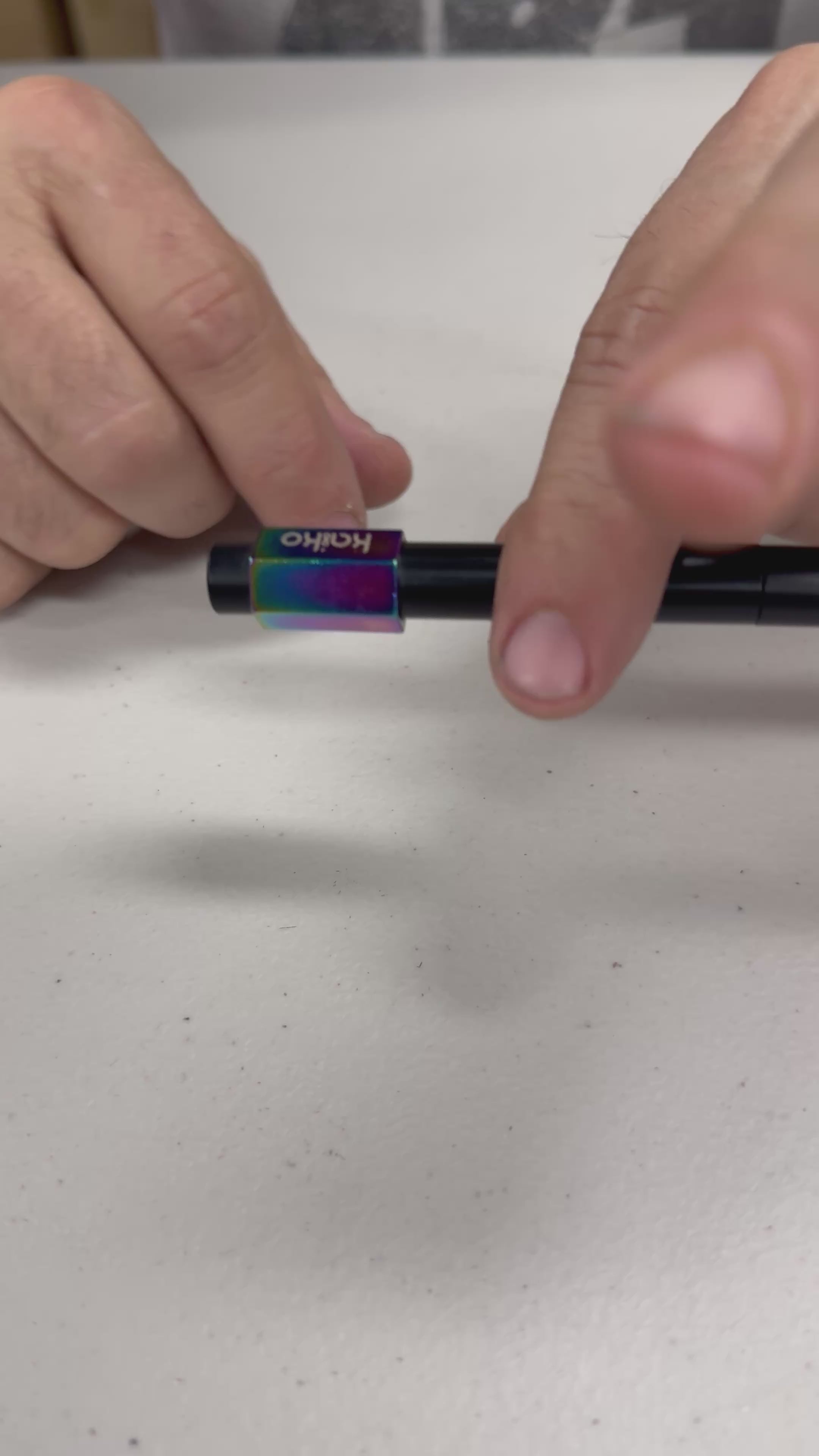 Load video: BLACK Weighted Spinner Pen with 4 refills