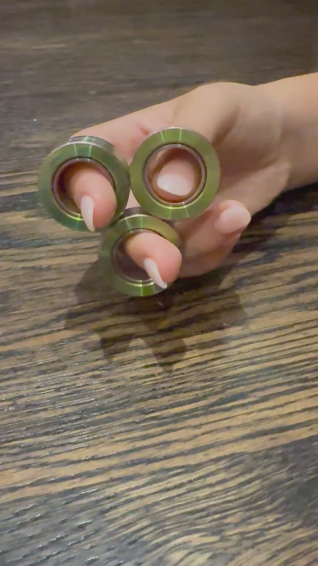 Load video: TRI Magnetic Rings :  Metal Fidgets by Kaiko