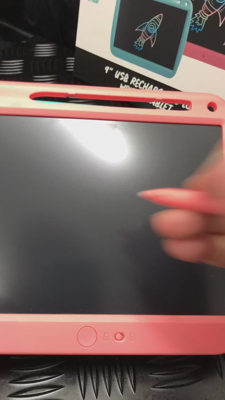 Load video: PINK 9&quot; LCD Board  -USB Charging