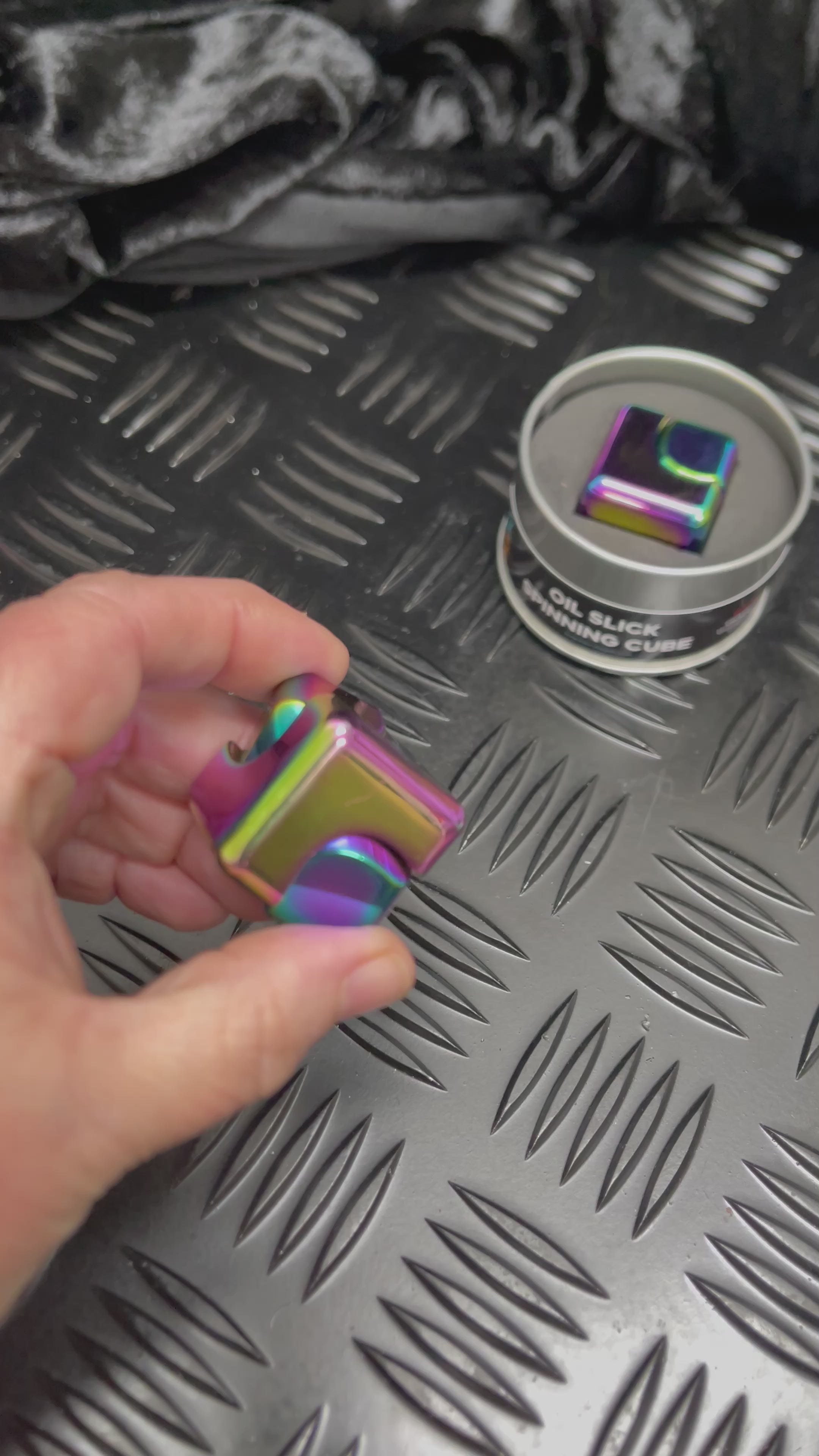 Load video: SQUARE Spinning Cube in window TIN