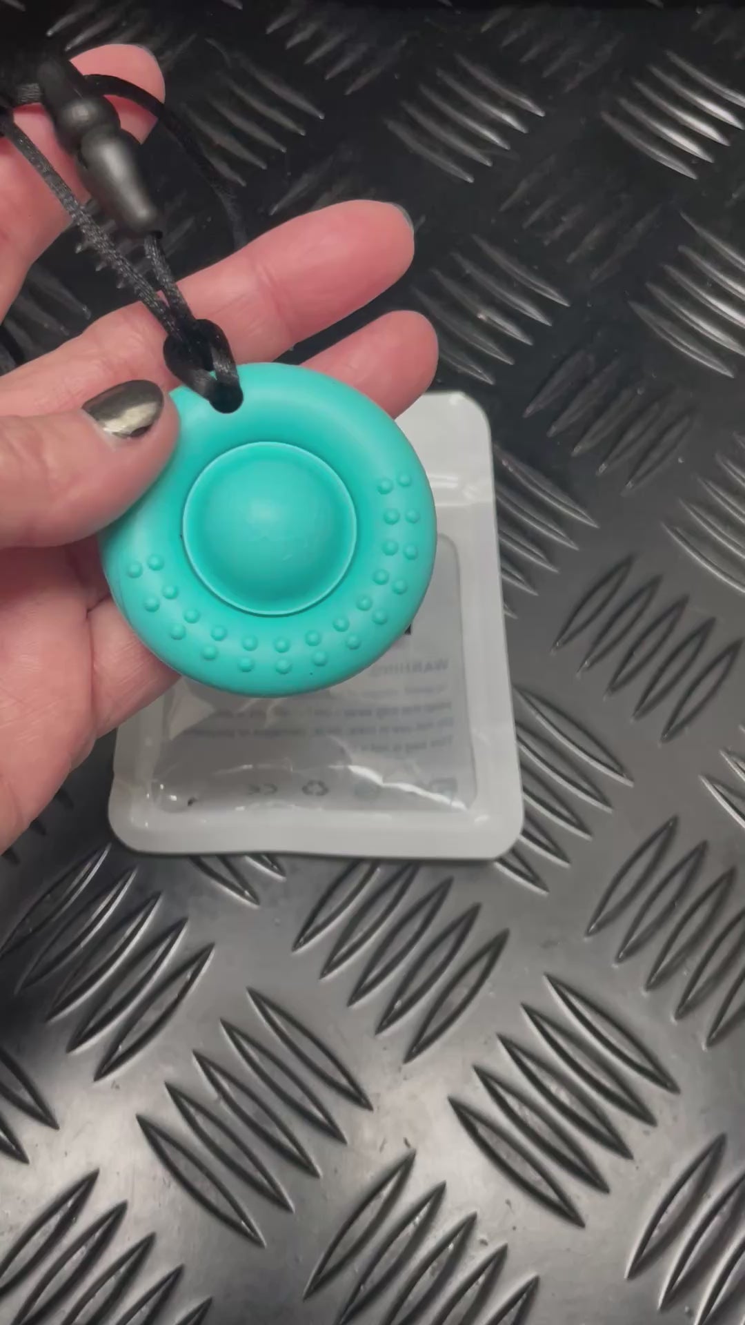 Load video: Silicone Pop It Necklace - Sensory Tool &amp; Chew Support