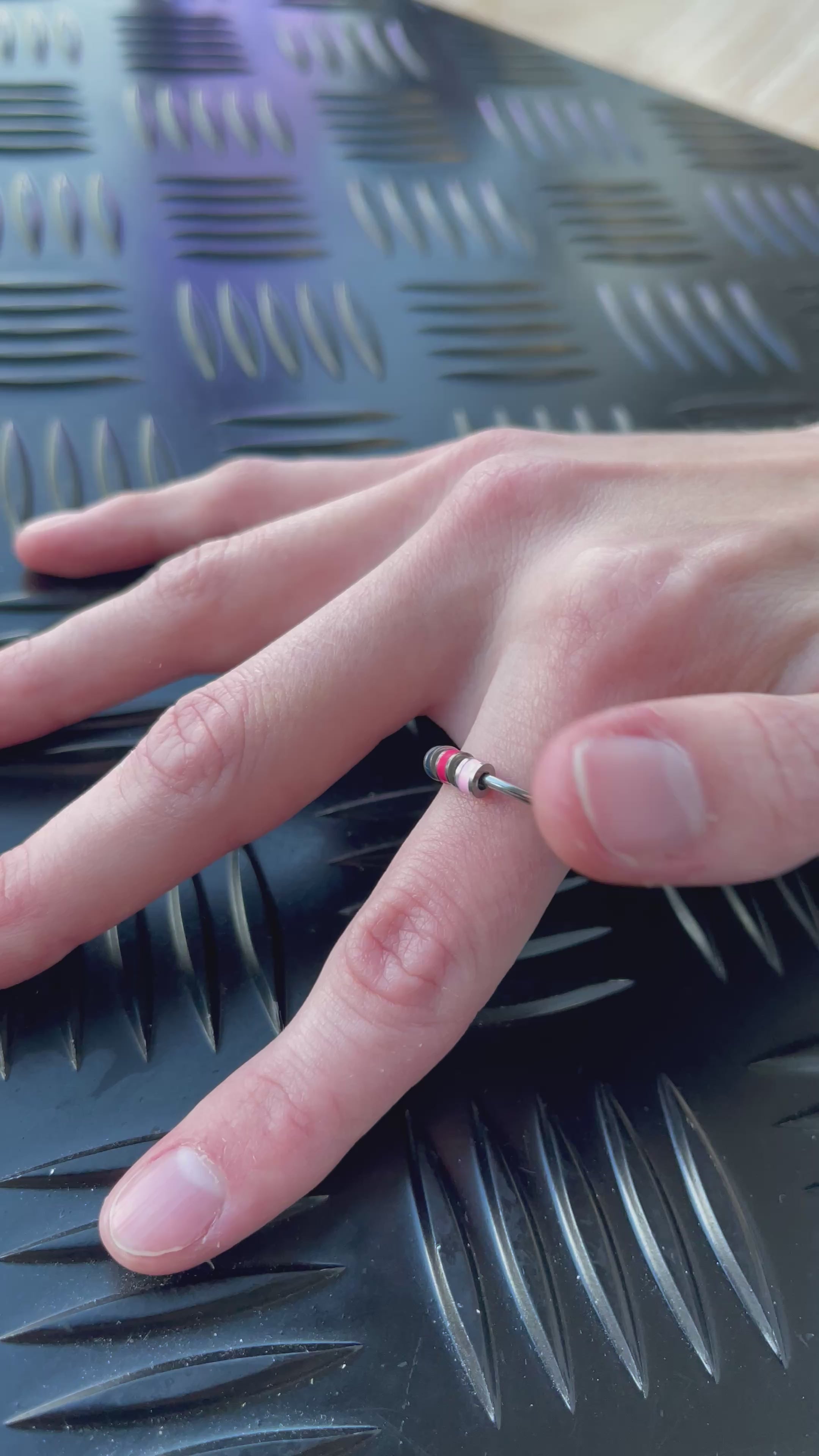 Load video: Nova Fidget Ring - Stainless Steel Adjustable Size for Anxiety and Sensory Support