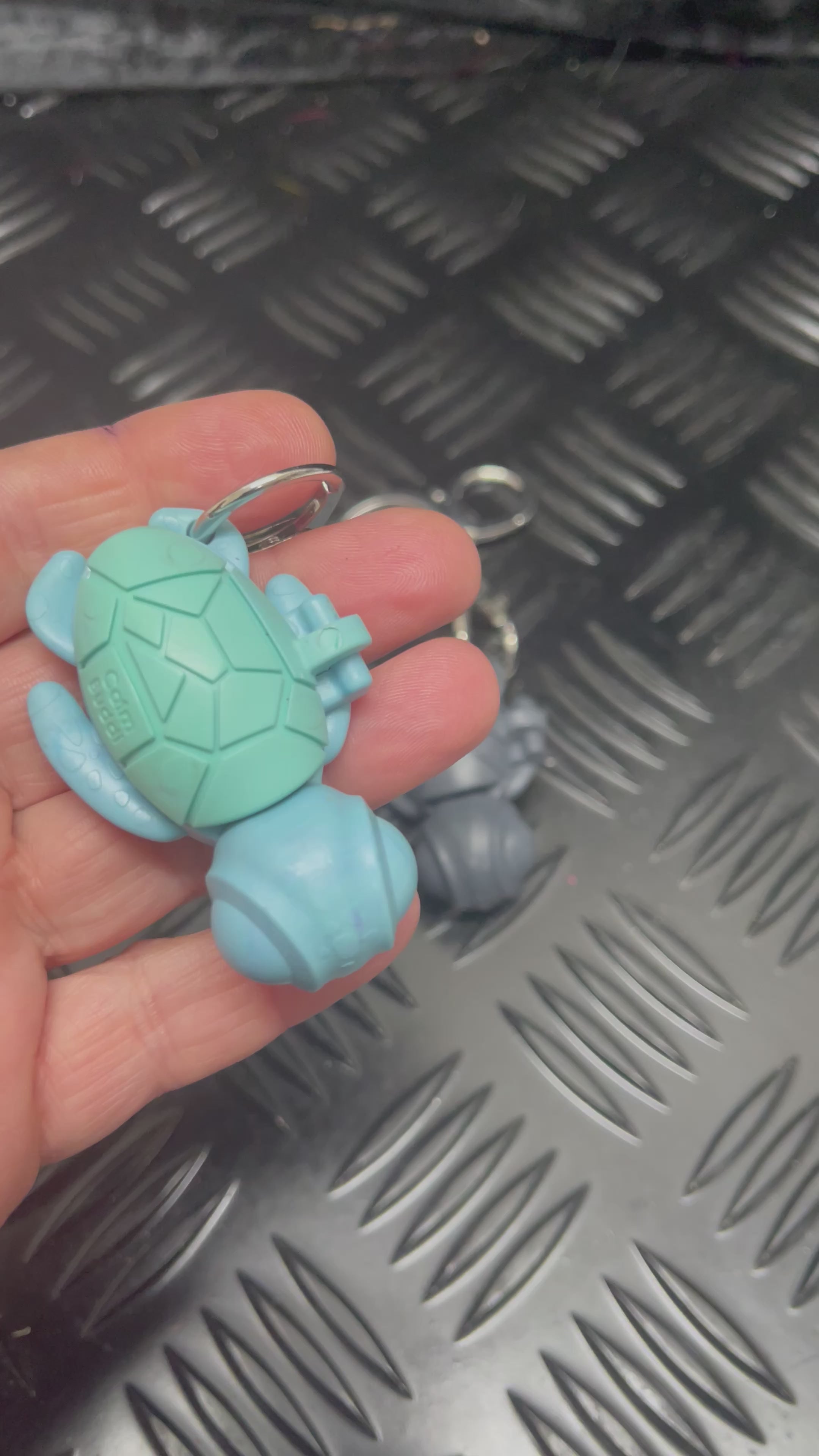 Load video: Calm Buddi Turtle Harm Minimisation Tool on Custom Kaiko Keyring