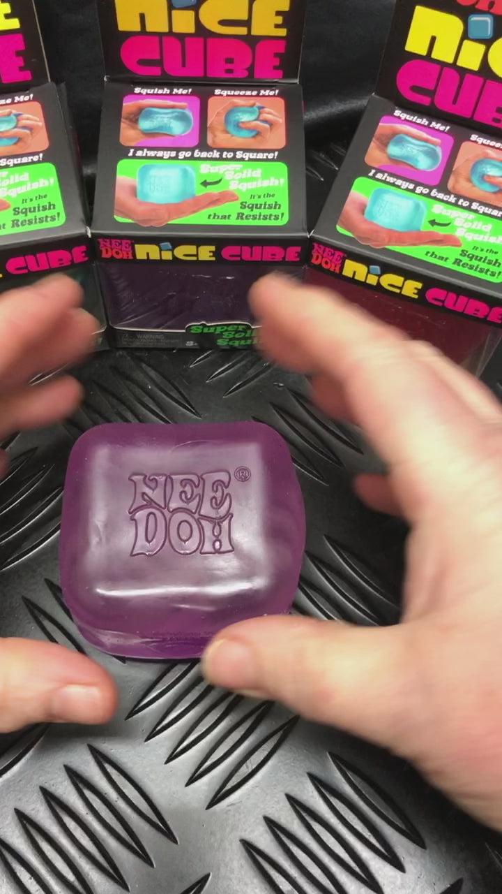 Load video: Original Nee Doh Nice Cube - Amazing Squish for Stress Relief