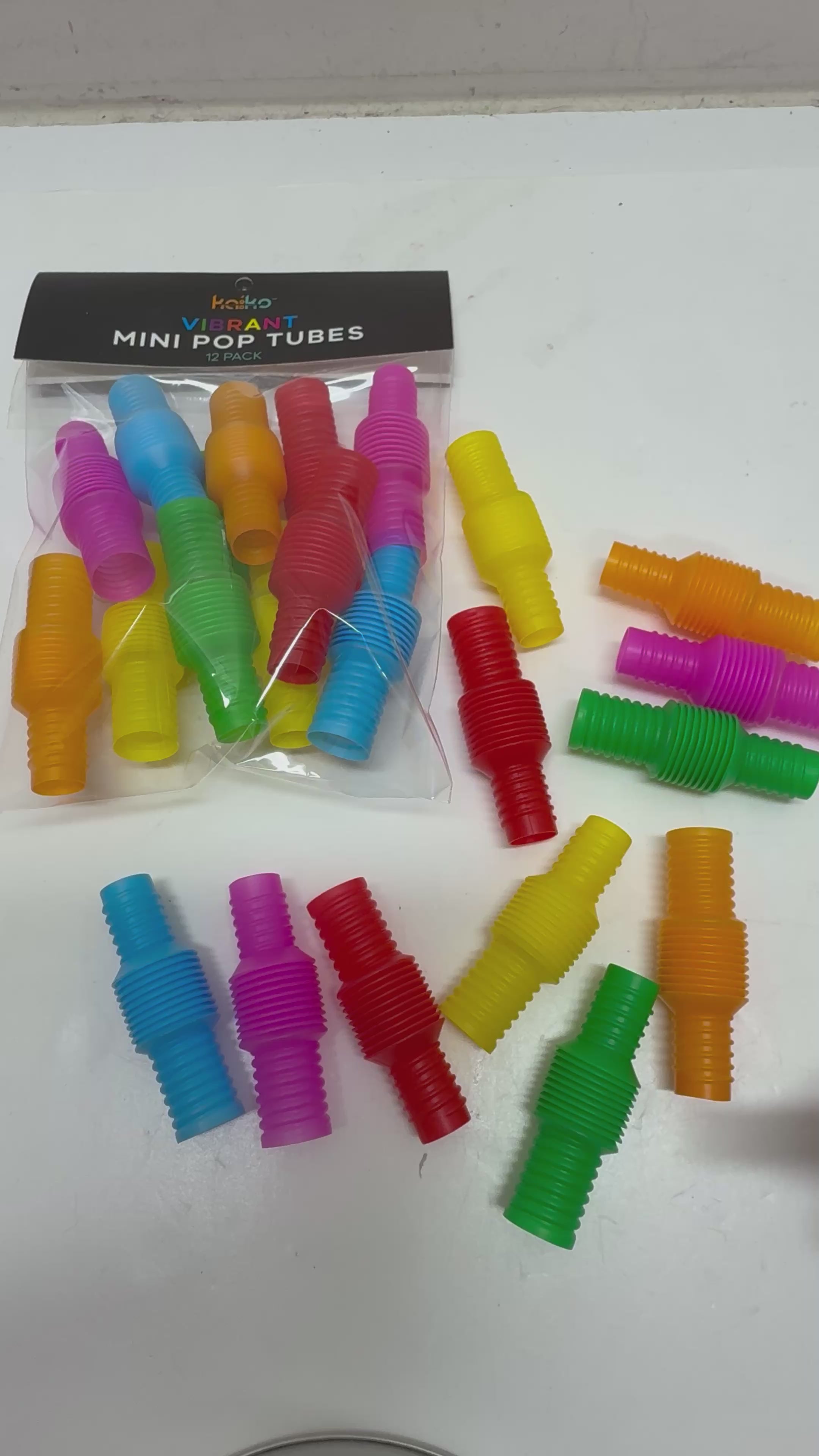 Load video: Box of 120 Mini Pop Tubes