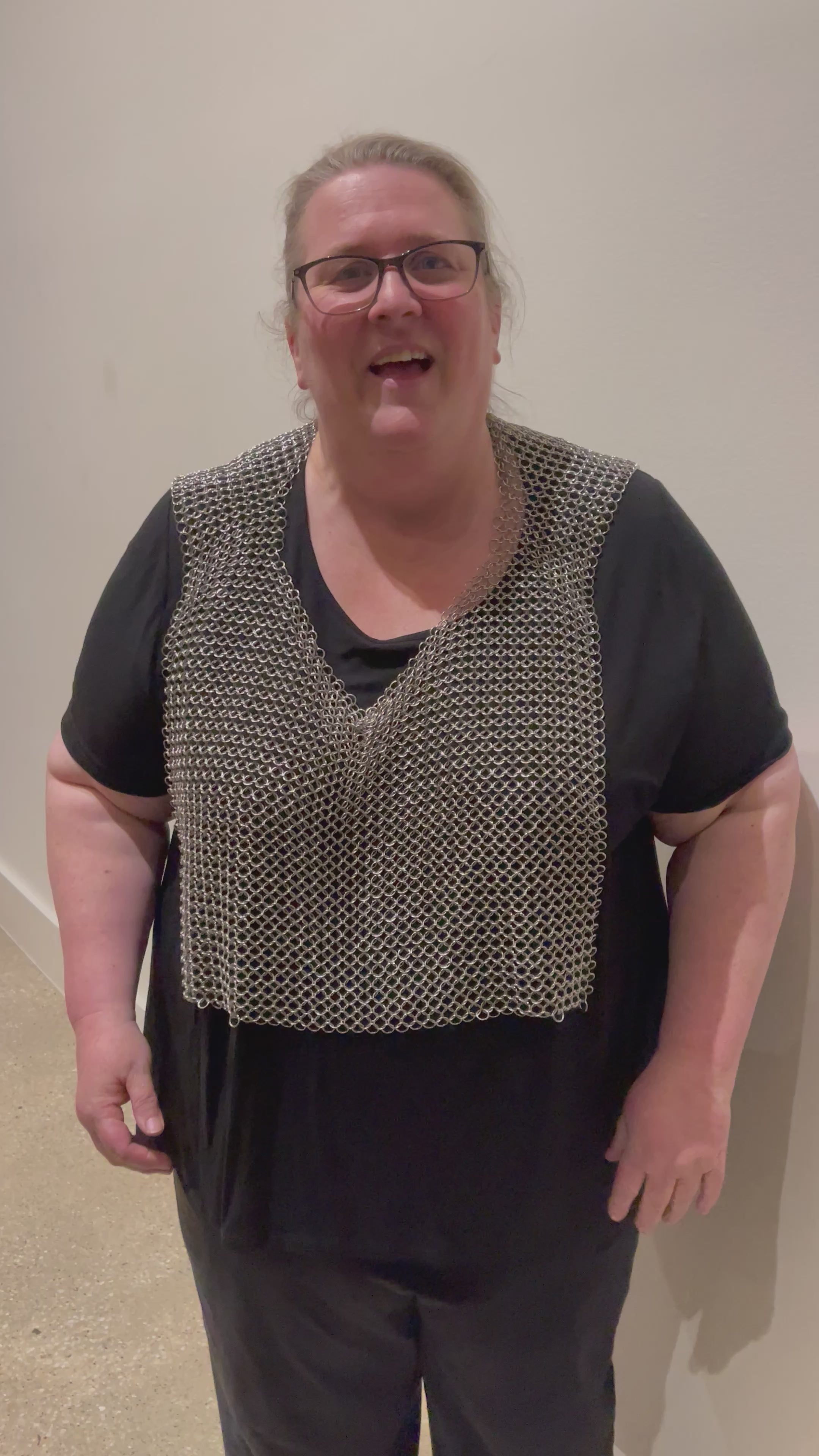 Load video: Chain Maille Hand Crafted Free Size Vest  - For regulation, picking support and sensory input