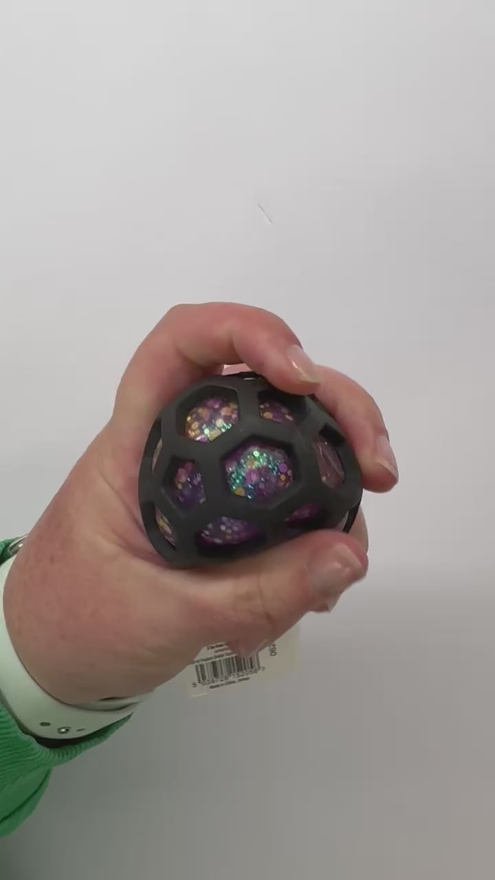Load video: Black Fusion Squish Keychain Ball