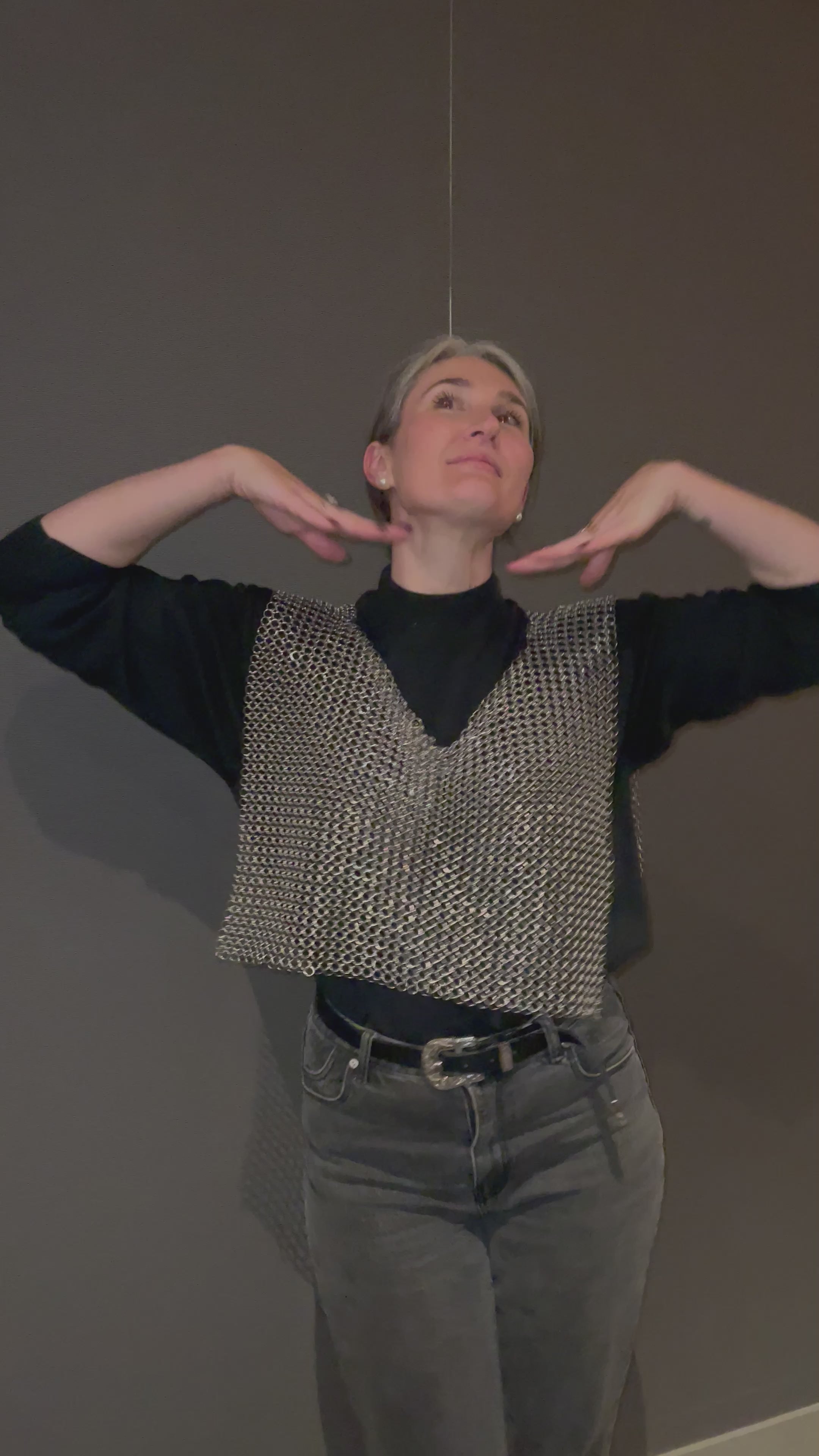 Load video: Chain Maille Hand Crafted Free Size Vest  - For regulation, picking support and sensory input