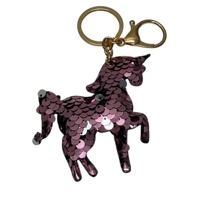 Pink Unicorn Sequin Sensory Keyring by Kaiko