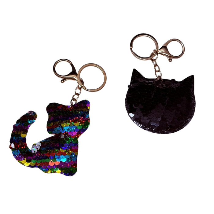 Cat Sequin Sensory Keyring