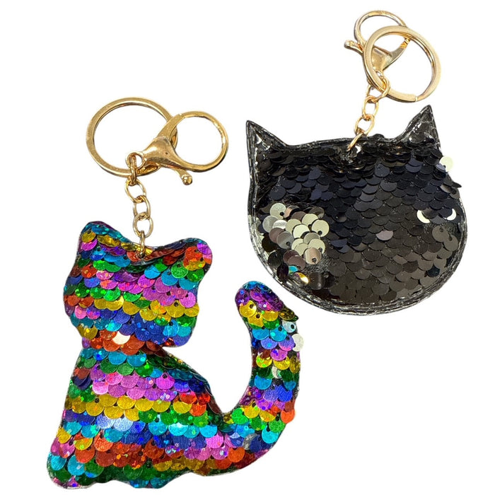 Cat Sequin Sensory Keyring