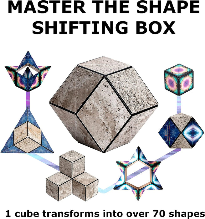 SHASHIBO Shape Shifting Box - Award-Winning, Patented Sensory Cube w/ 36  Rare Earth Magnets - Extraordinary 3D Magic Cube–Shashibo Cube Magnet  Sensory Toy Transforms Into Over 70 Shapes (Blue Planet) : 
