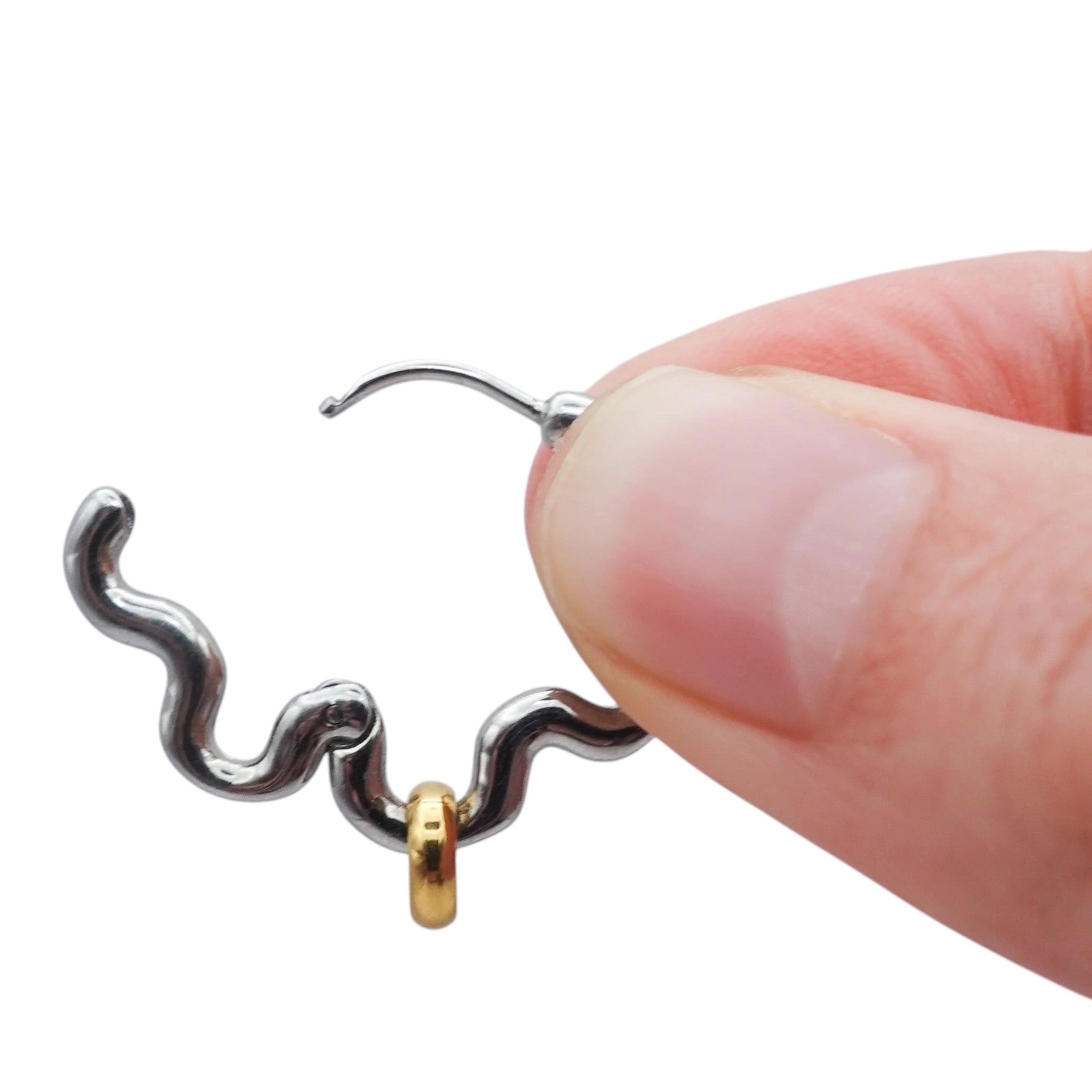 Mini Squiggle Fidget Earrings by Fidge