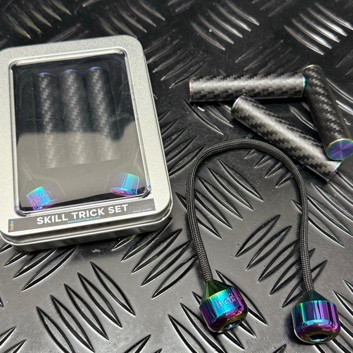 Skill Trick Set - Metal Begleri & Carbon Fibre Magnetic Sticks Set