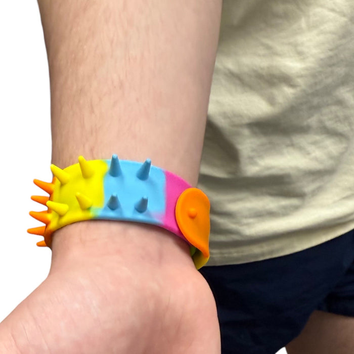 Rainbow Spiky Snap Bracelet - picking sensory support