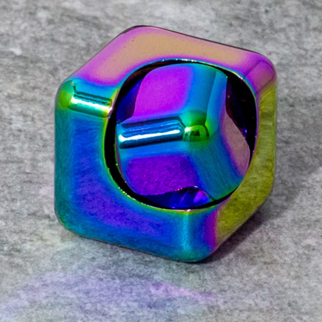 SQUARE Spinning Cube in window TIN