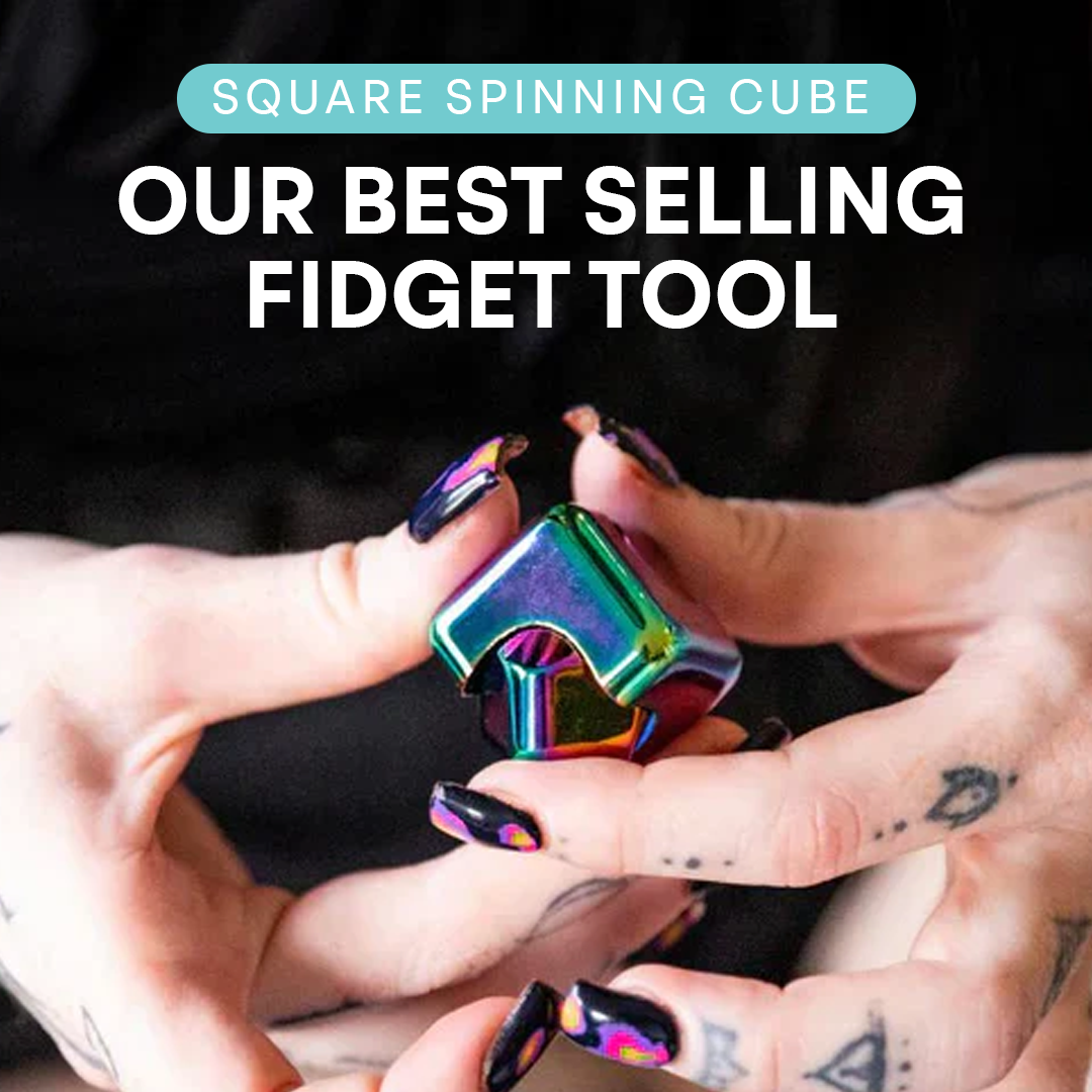 SQUARE Spinning Cube in window TIN