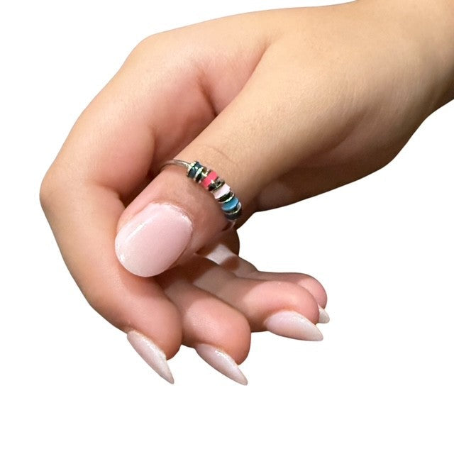 Nova Fidget Ring - Stainless Steel Adjustable Size for Anxiety and Sensory Support