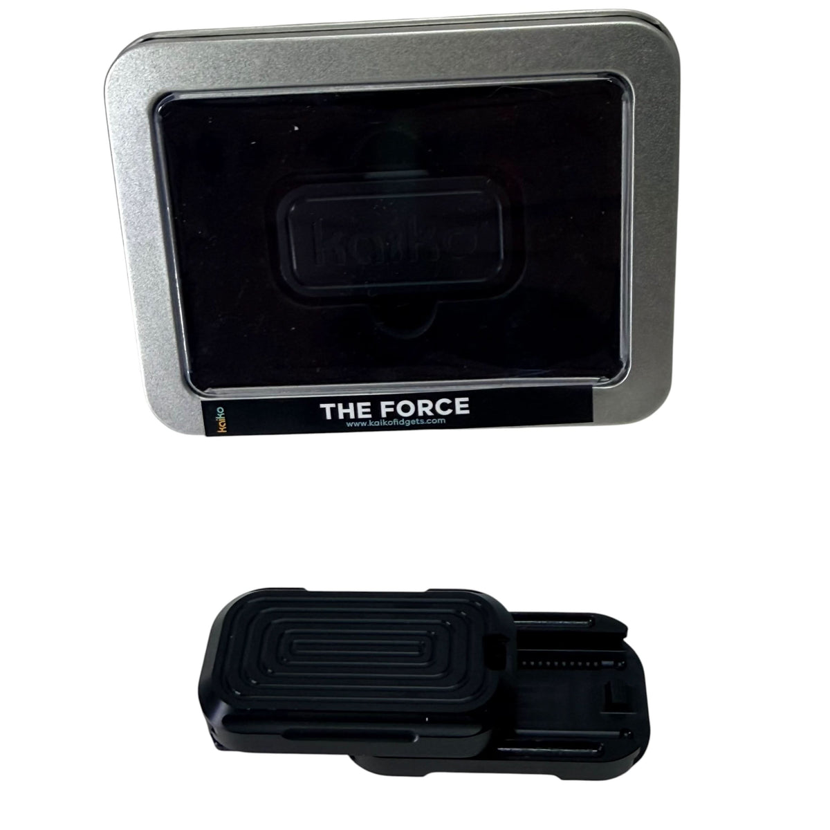 The Force haptic slider extended, showing sliding track and tactile patterned surface
