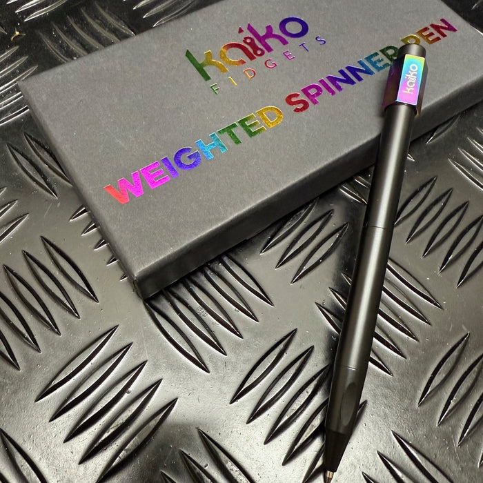 OIL SLICK Weighted Spinner Pen with 4 refills - Ultimate Desk Tool