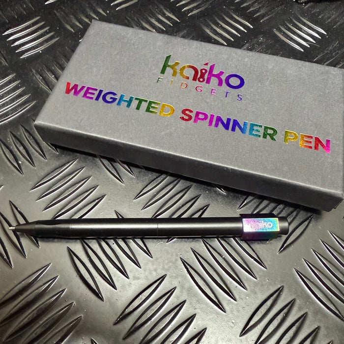 OIL SLICK Weighted Spinner Pen with 4 refills - Ultimate Desk Tool