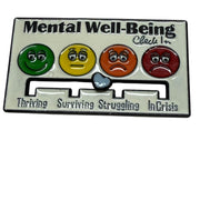 Mental Well-Being Check in - Metal Slide Badge