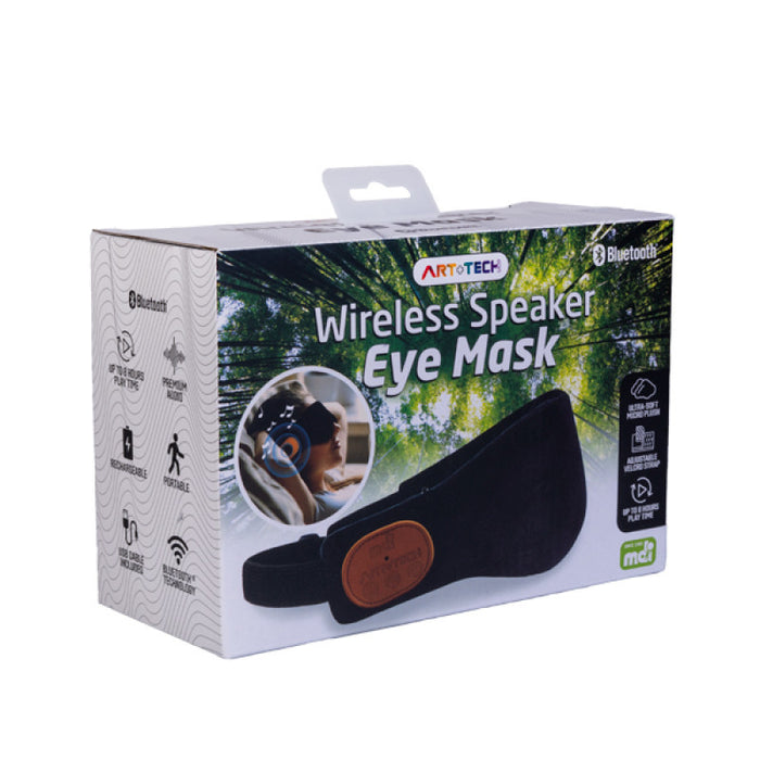 Soft Wireless Speaker Eye Mask  - Black