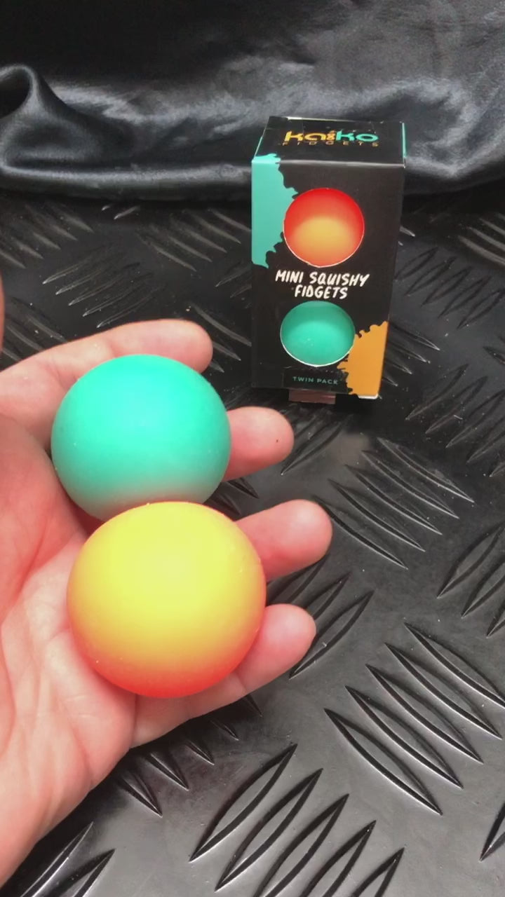 Load video: Kaiko Mini Squishy Fidget Balls - twin pack