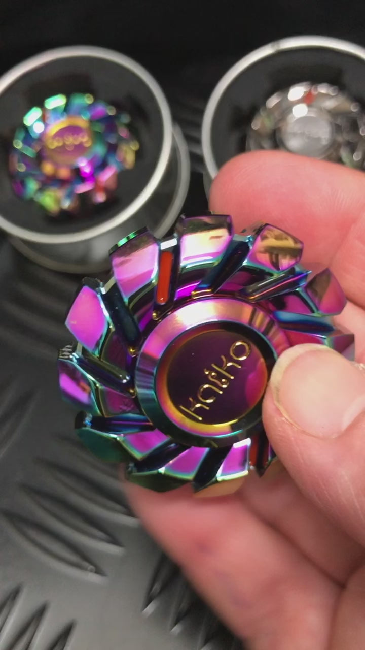 Load video: The Illuminator (UV light reacting) Weighted GLOW Spinner - 100 grams