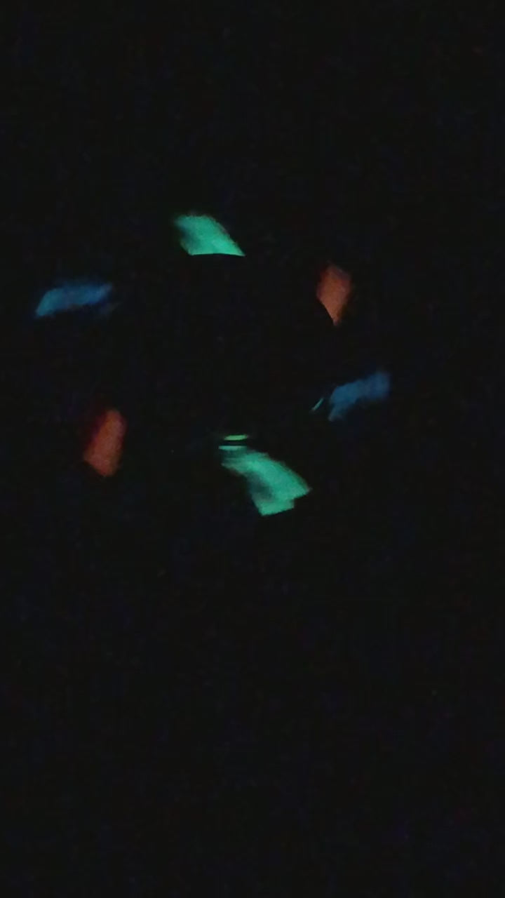Load video: The Illuminator (UV light reacting) Weighted GLOW Spinner - 100 grams