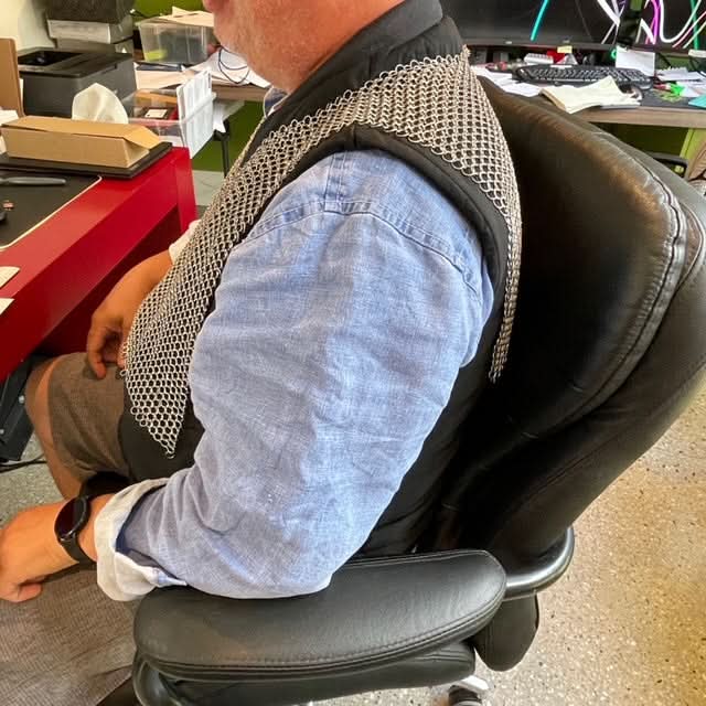 Chain Maille Hand Crafted Free Size Vest - For regulation, picking support and sensory input