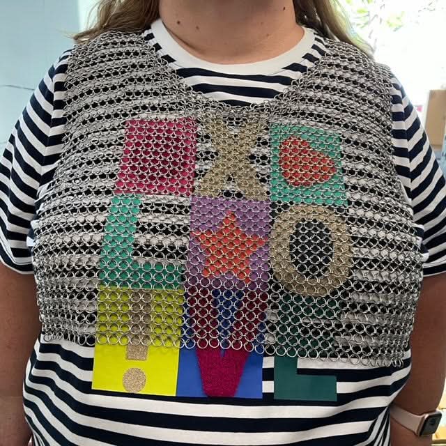 Chain Maille Hand Crafted Free Size Vest - For regulation, picking support and sensory input