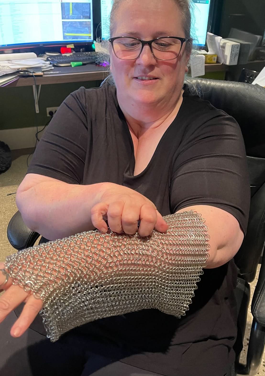 Chain Maille Tube - Hand Crafted 'Open' Cuff