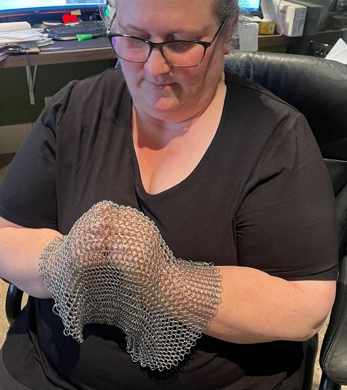 Chain Maille Tube - Hand Crafted 'Open' Cuff