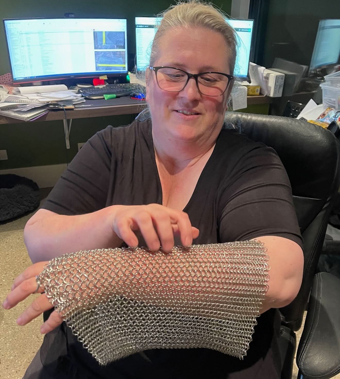 Chain Maille Tube - Hand Crafted 'Open' Cuff