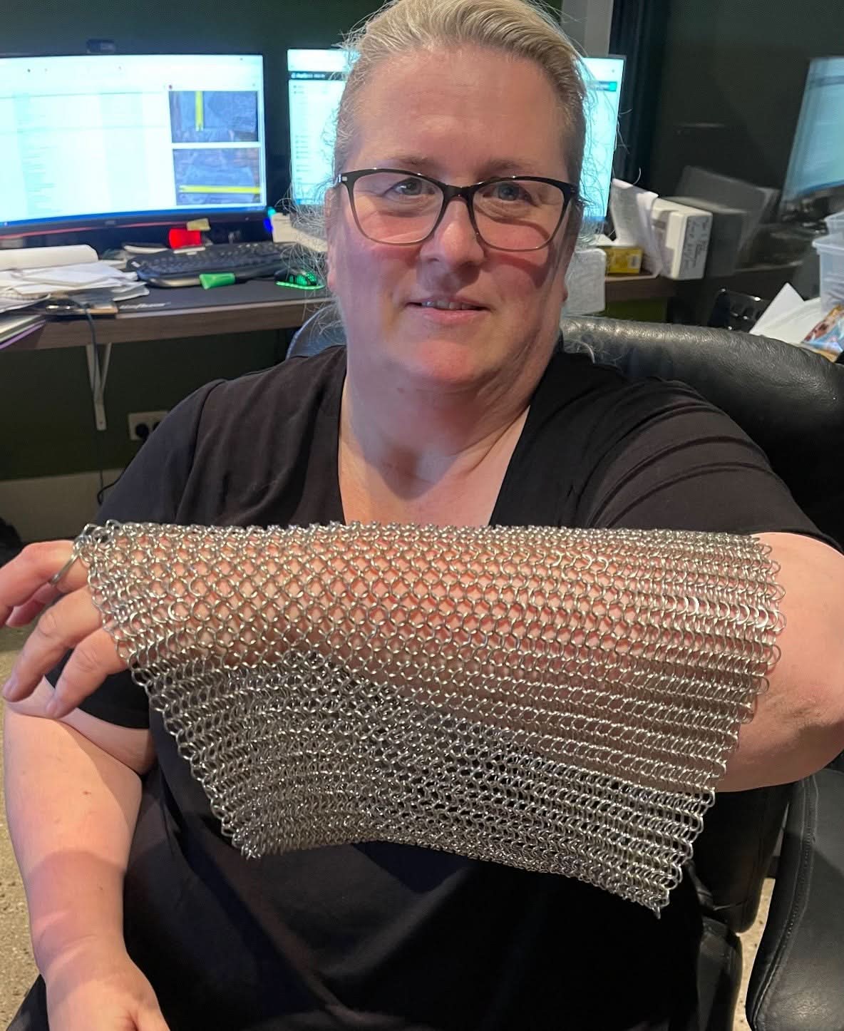 Chain Maille Tube - Hand Crafted 'Open' Cuff