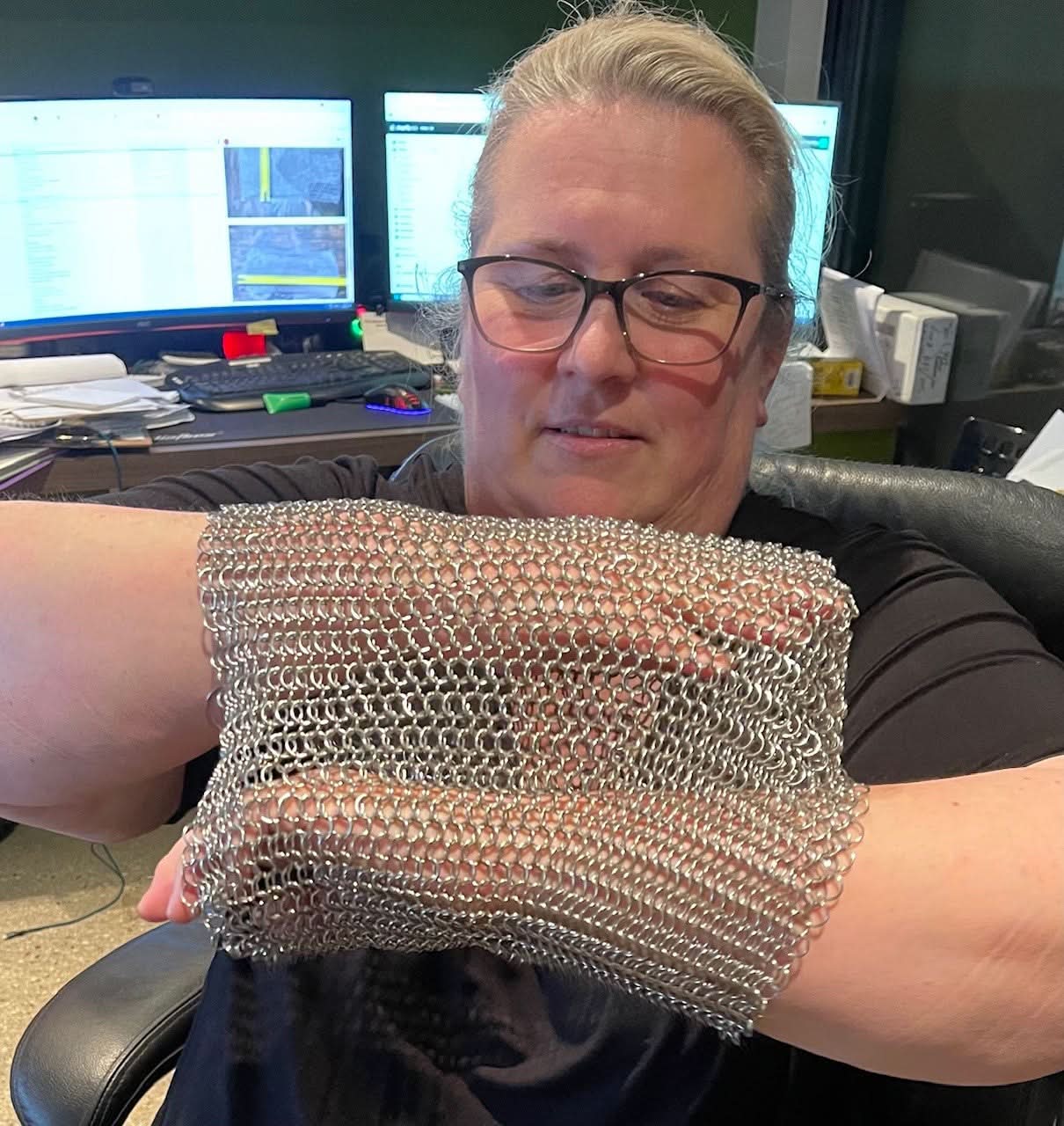 Chain Maille Tube - Hand Crafted 'Open' Cuff