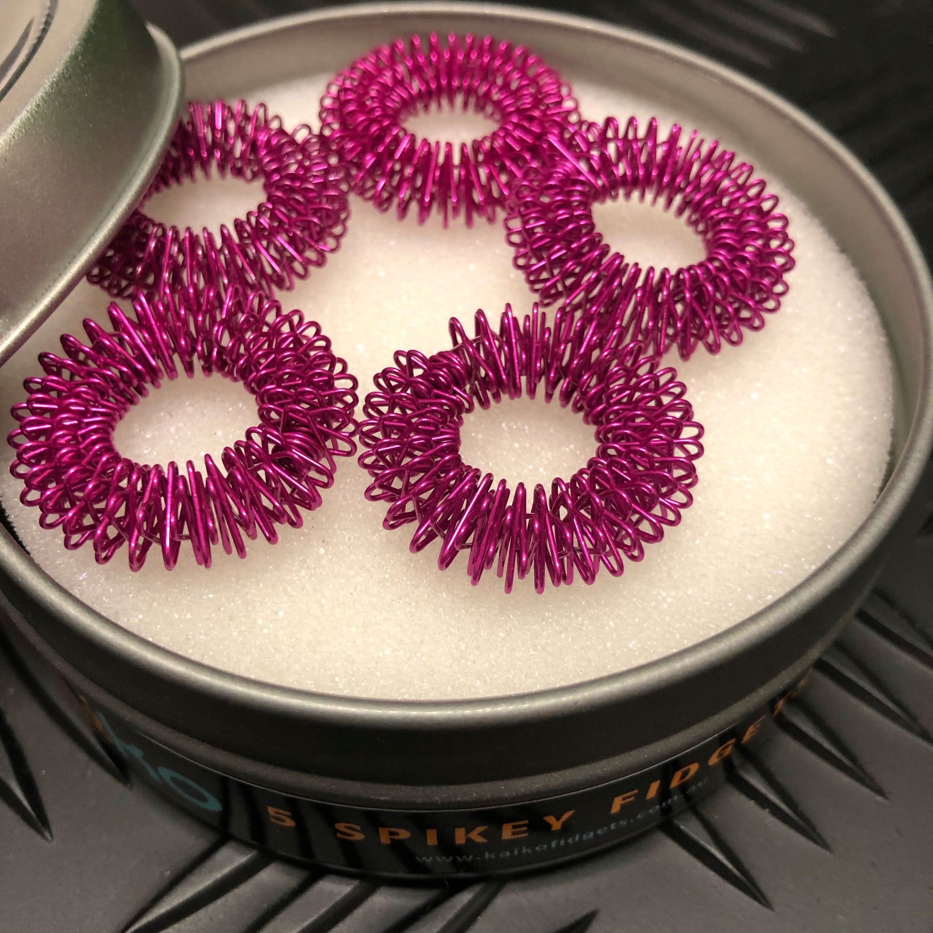 Set of 5 Finger Spikeys by Kaiko - Fidgets for Focus, Safe Ouch and Regulation