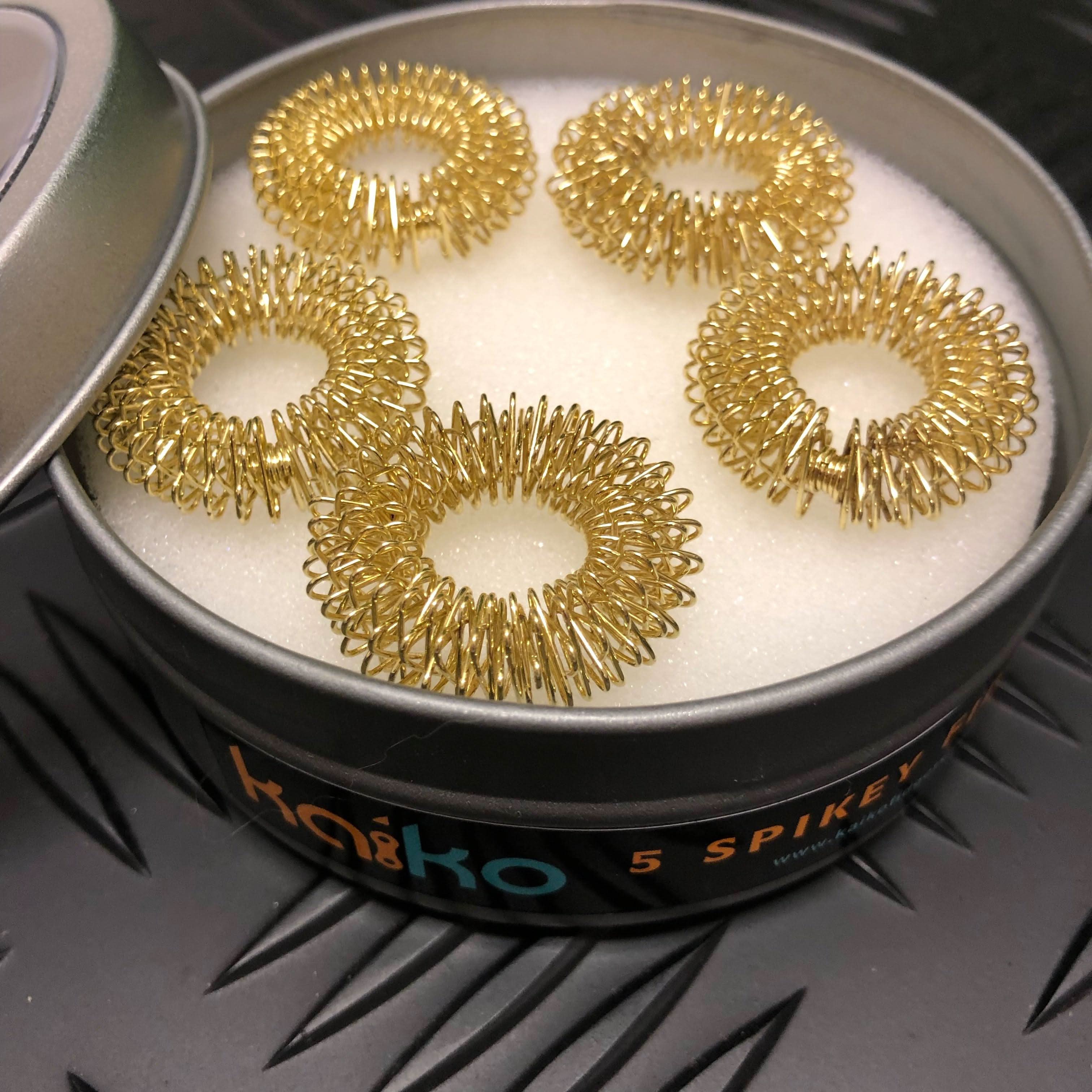 Set of 5 Finger Spikeys by Kaiko - Fidgets for Focus, Safe Ouch and Regulation