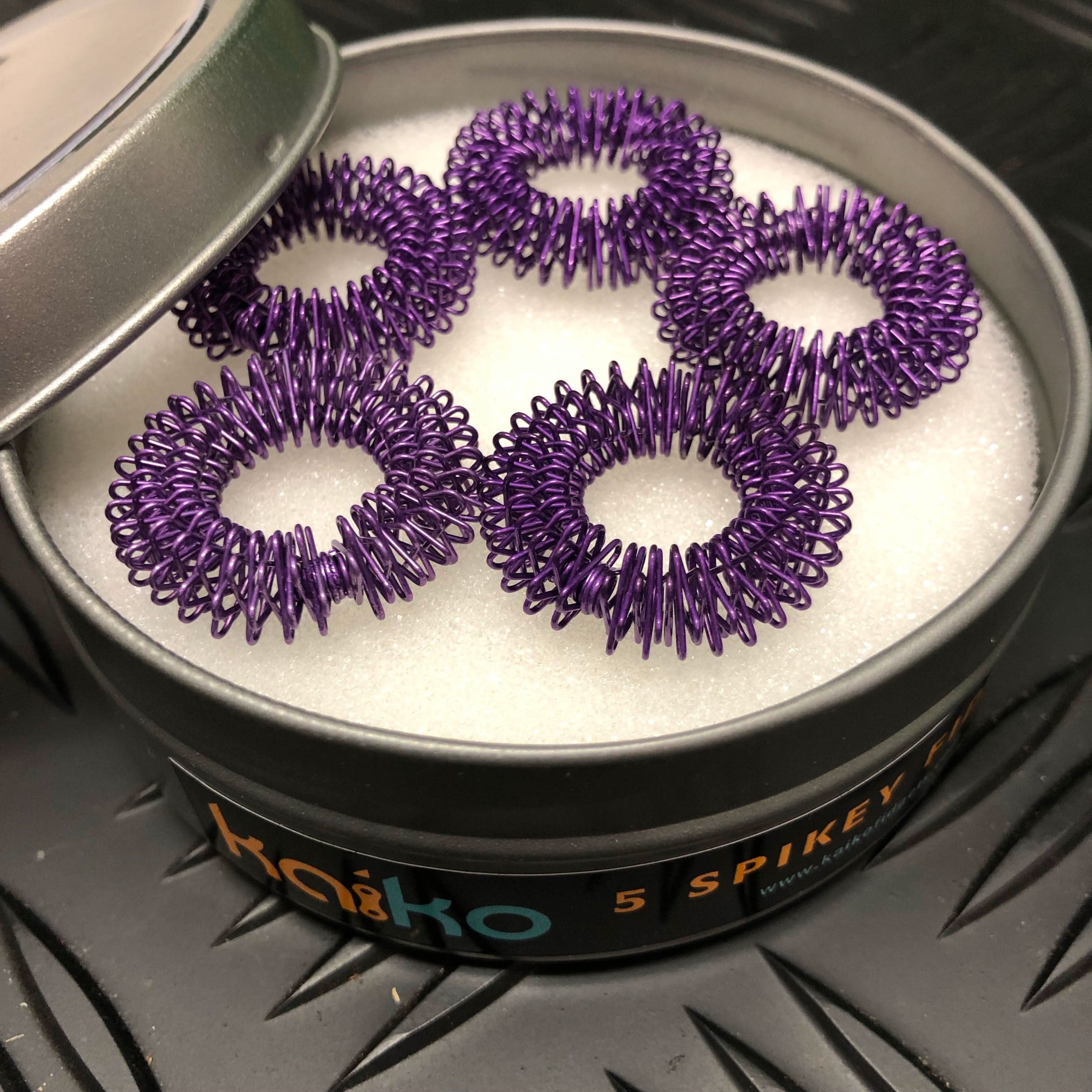 Set of 5 Finger Spikeys by Kaiko - Fidgets for Focus, Safe Ouch and Regulation