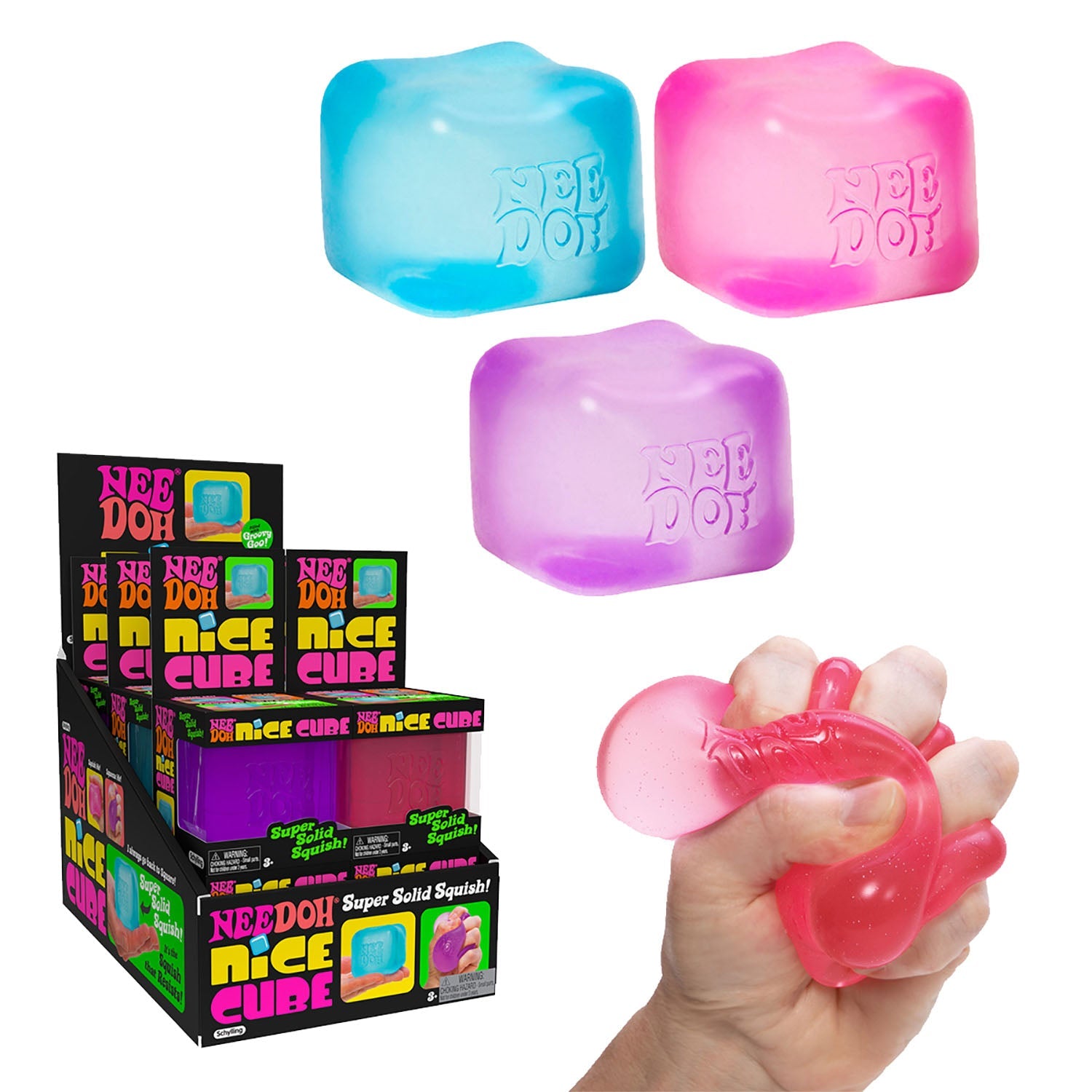 Original Nee Doh Nice Cube - Amazing Squish for Stress Relief